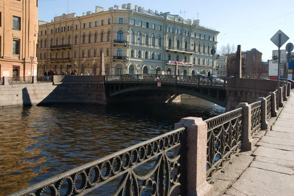 Санкт-Петербург. Потселуевский мост Лицензионные Стоковые Изображения