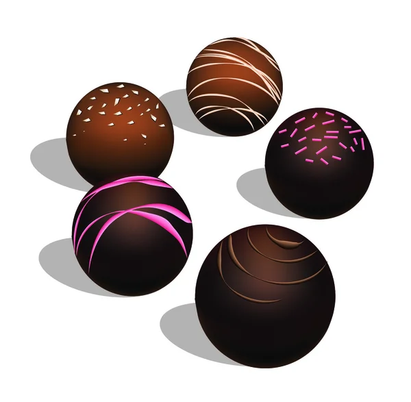 Chocolade snoepjes in vector Stockillustratie