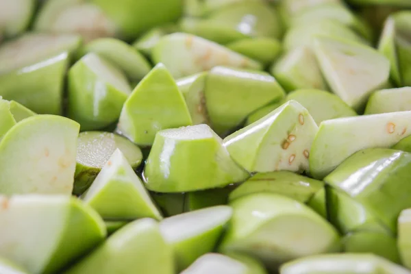 doğranmış patlıcan