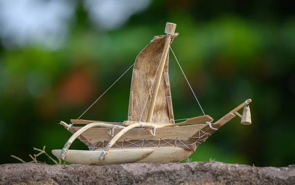 Pequeño Escaparate Artesanal Tradicional Madera Fuerte Galle Recuerdos Madera Miniatura — Foto de Stock