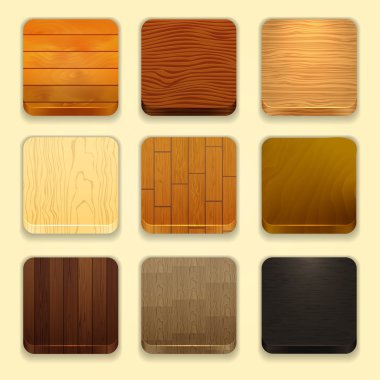 Wood icons clipart