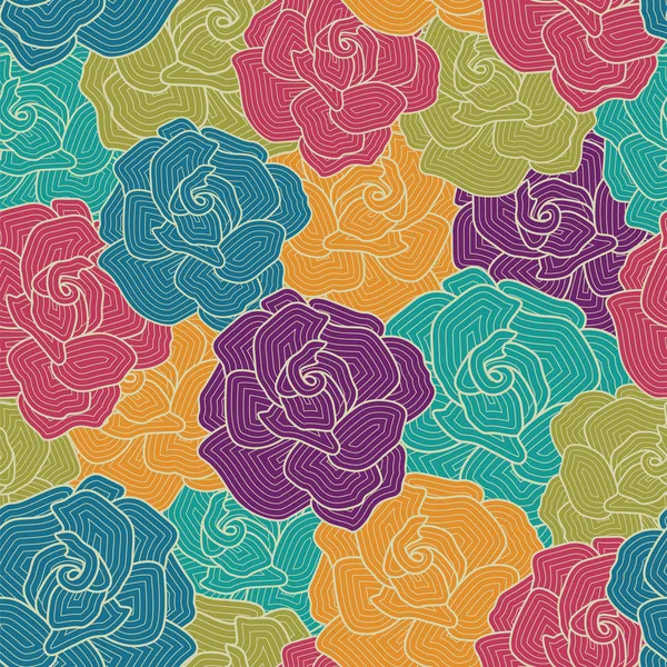 Seamless flowers pattern — Stock Vector