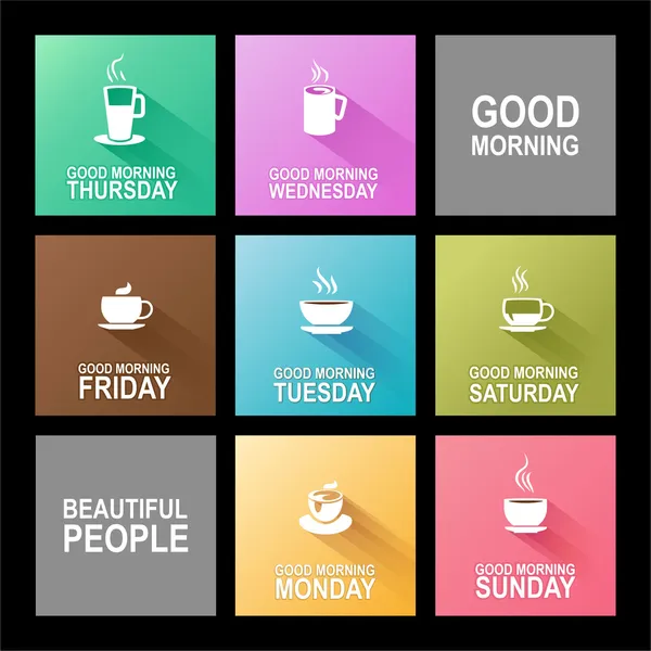 Days of the Week. — Stock Vector