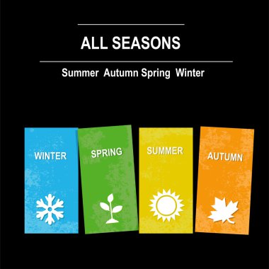 Vector season icons clipart