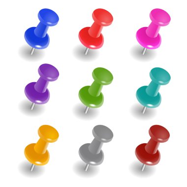 Push pins clipart