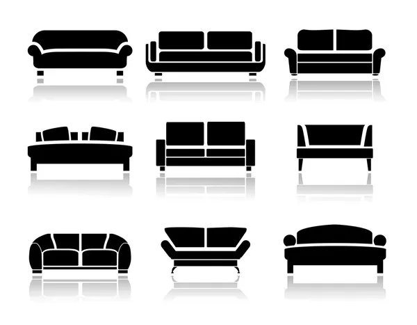 Векторный диван — стоковый вектор