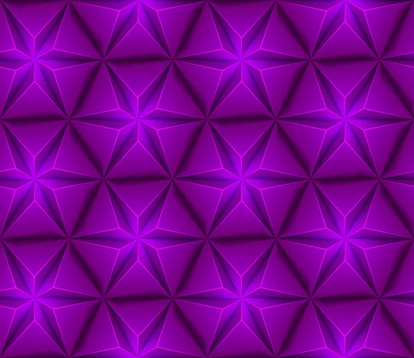 Naadloze achtergrond met paarse driehoekjes ster — Stockvector