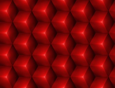 3D sorunsuz arka plan kırmızı küpler