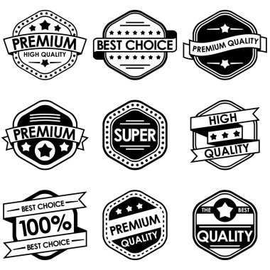 retro vintage rozetleri ve Etiketler kümesi. siyah-beyaz style