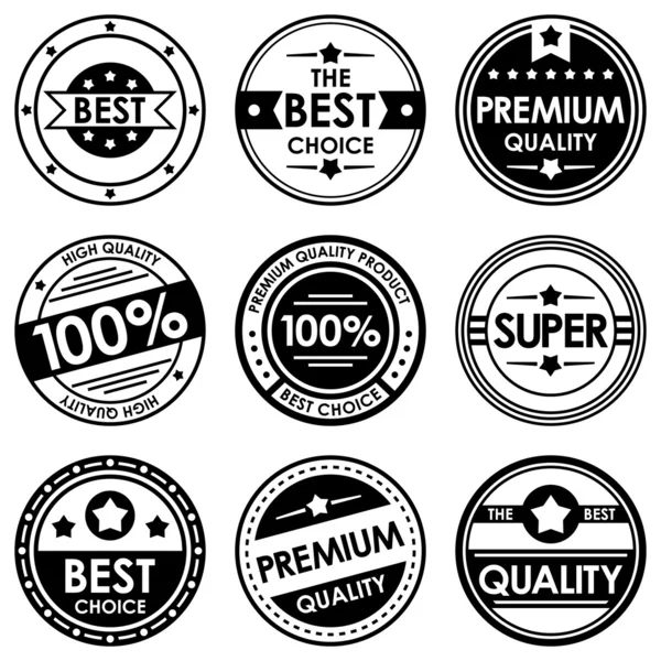 Set de insignias y etiquetas retro vintage. Estilo blanco y negro — Archivo Imágenes Vectoriales