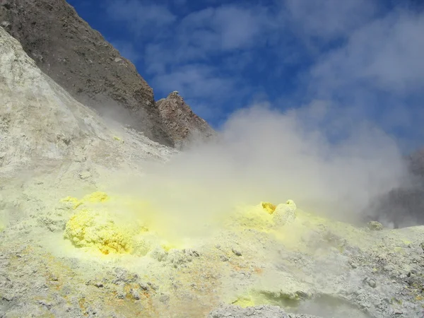 Sulphur on White Island — Stock Photo, Image