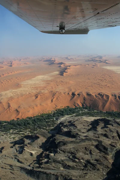 Luchtfoto van de namib woestijn — Stockfoto