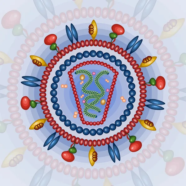 Menselijke immonodeficiency virus. achtergrond. EPS 10. — Stockvector