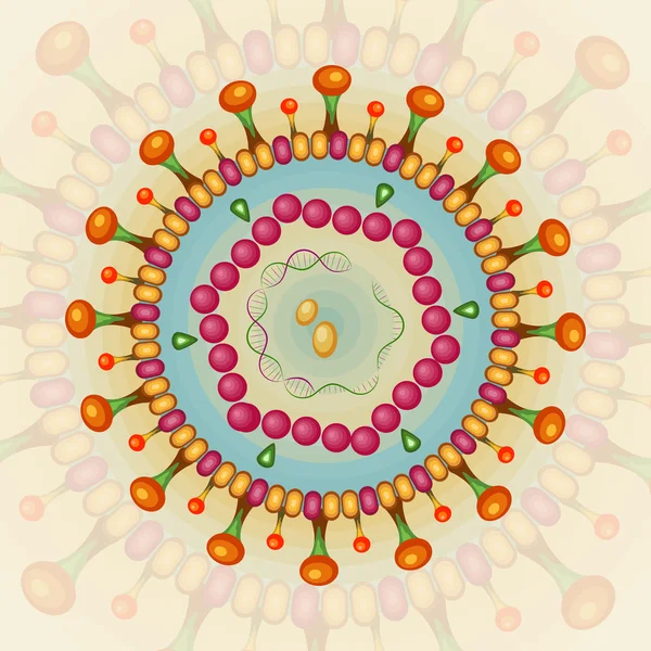 Hepatitis b-virus. achtergrond. EPS 10. — Stockvector