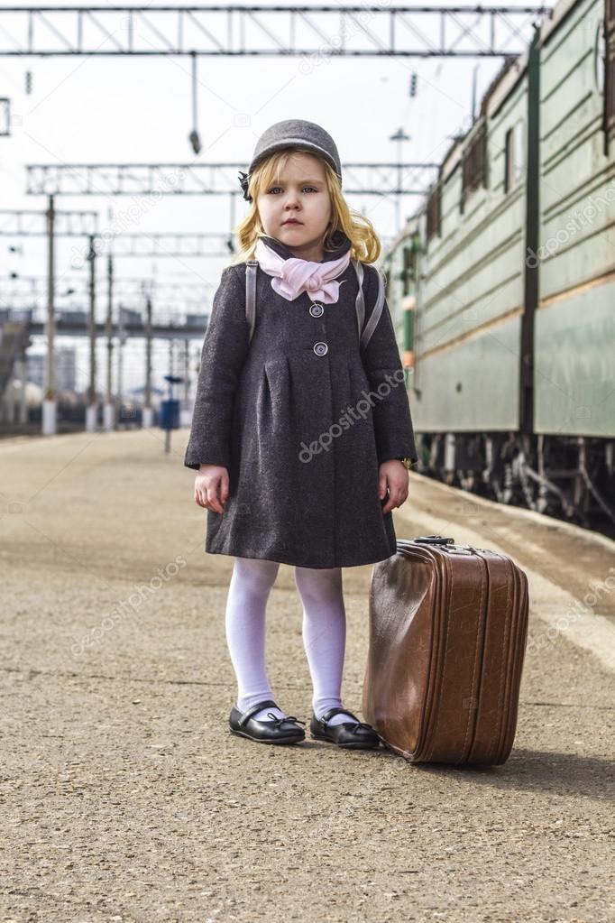 Girl at the train station