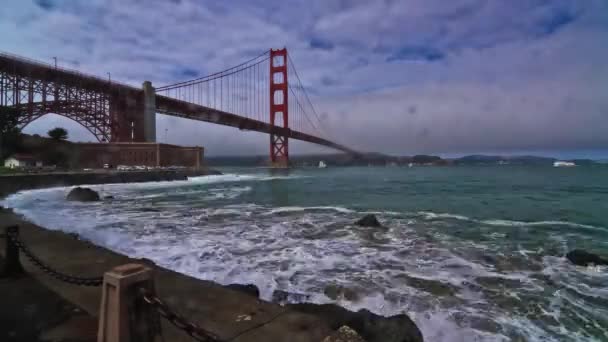 Golden Gate Bridge, Timelapse, San Francisco, Califórnia, Estados Unidos da América — Vídeo de Stock