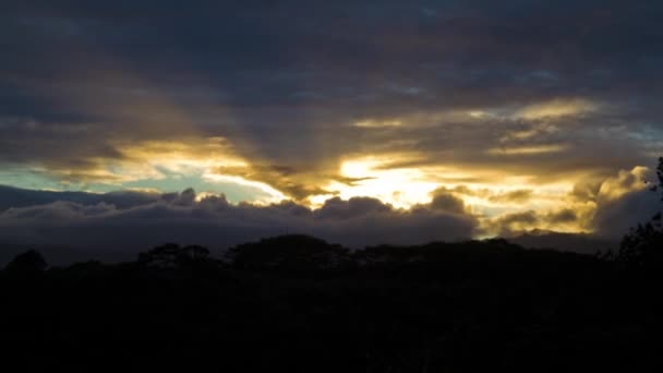 Solnedgång, timelapse, kauai, hawaii, usa — Stockvideo