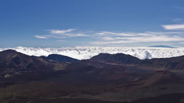 Haleakala Clouds, Timelapse, Мауи, Гавайи, США — стоковое видео