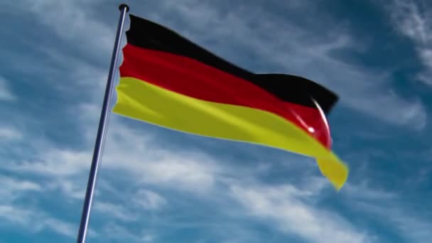 Bandera de Alemania animada sobre fondo — Vídeos de Stock