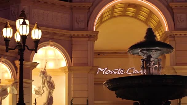 Fonte no Monte Carlo, Las Vegas — Vídeo de Stock