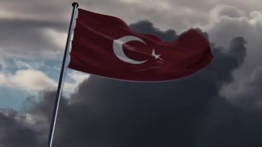 farklı kökenden animasyonlu Türkiye bayrağı