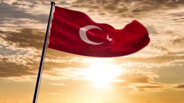 Turecko vlajka, animovaný na různá pozadí