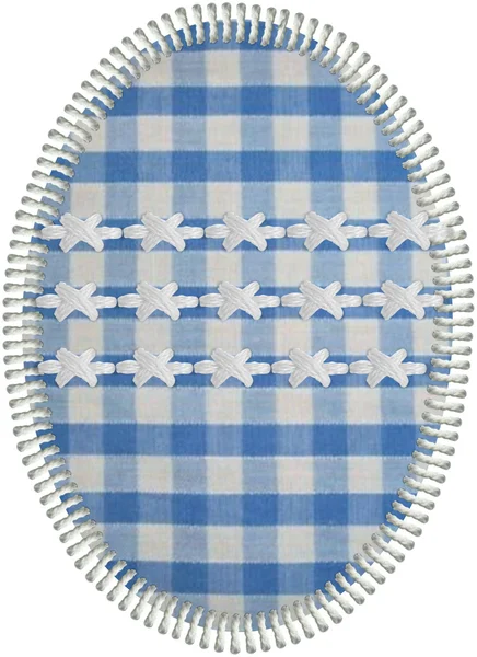 mavi ve beyaz şemsiye patchwork yumurta