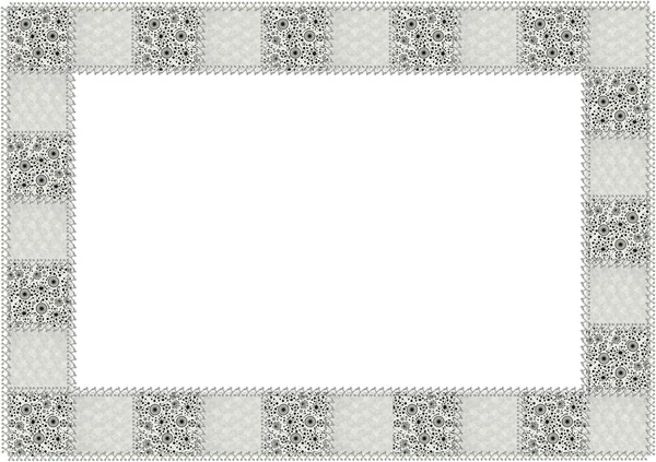 siyah-beyaz patchwork kumaş kenarlık