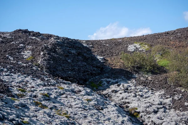 Paisaje Interior Del Cráter Eldborg Volcán Extinto Cerca Borgarnes Islandia —  Fotos de Stock