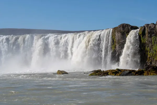 Paisaje Agua Potente Que Estrella Cascada Selfoss Islandia —  Fotos de Stock