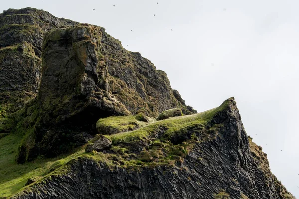 Paisaje Cueva Gigante Reynisfjara Black Sand Beach Vik Islandia —  Fotos de Stock