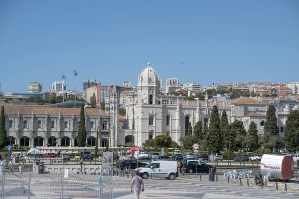 Landschap Van Kerk Van Santa Maria Belem Lissabon — Stockfoto