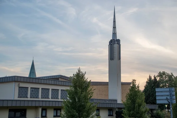 Kaiserslautern Rhineland Palatinate清真寺日落景观 — 图库照片