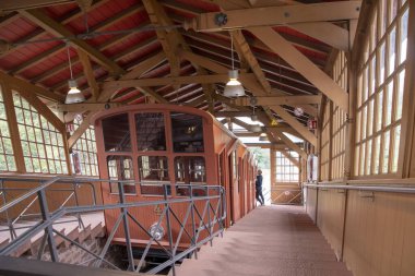 Heidelberg dağ treninin Baden Wurttemburg 'daki manzarası