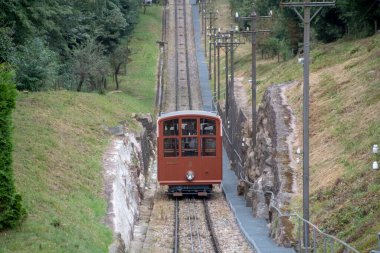 Baden Wurttemburg 'daki Heidelberg dağ treninin manzarası