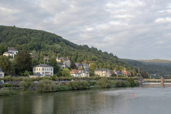 Landscape Neckar River Heidelberg City Baden Wurttemburg — Stock Photo, Image