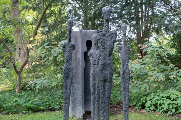 Landscape Stone Sculpture Luisenpark Mannheim Baden Wurttemburg — Fotografia de Stock