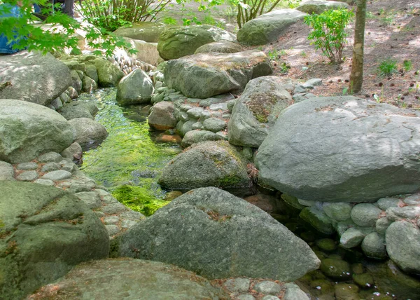 Paisaje Del Río Zen Jardín Coreano Garten Der Welt Marzahn — Foto de Stock
