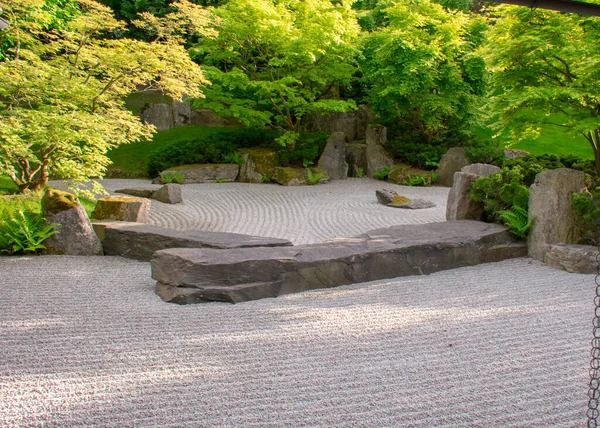Krajina Japonské Zenové Zahrady Garten Der Welt Marzahn Berlin — Stock fotografie