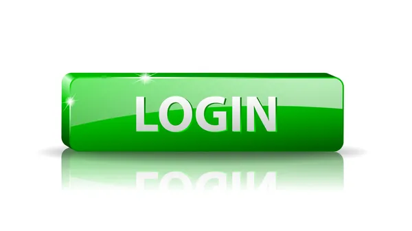 Vector 3D green web button login — Stock Vector