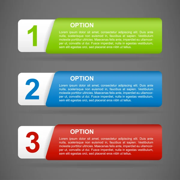 renkli kağıt seçeneği Etiketler vektör