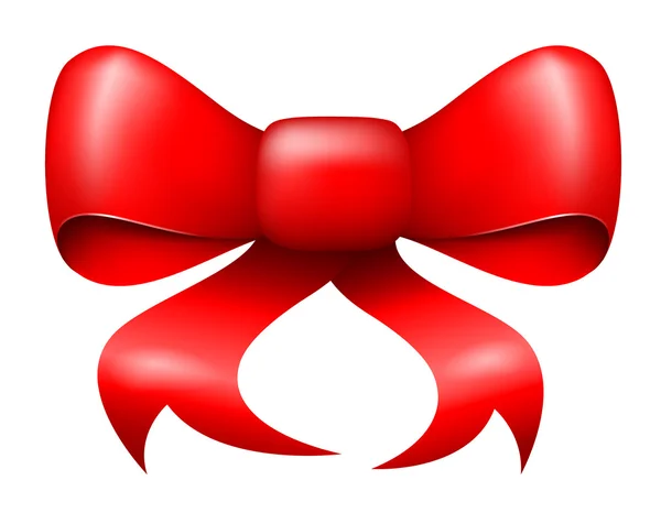 赤いクリスマス リボン弓をベクトルします。 — ストックベクタ
