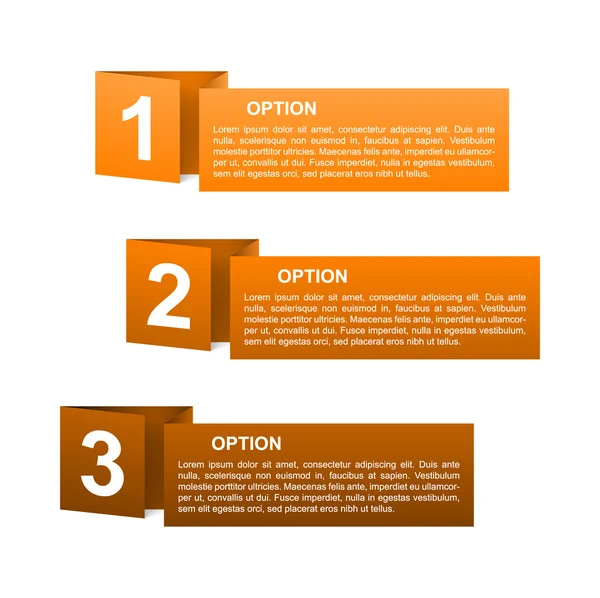 Vector naranja papel opción etiquetas — Archivo Imágenes Vectoriales