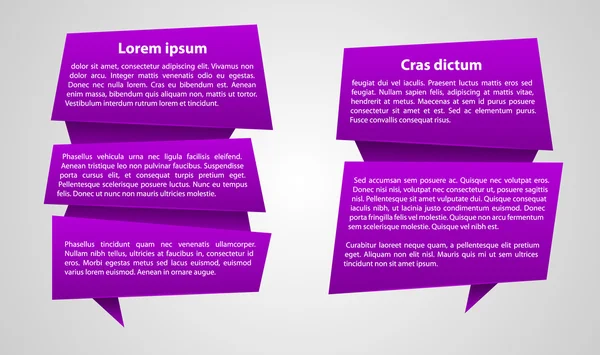 Vetor roxo rótulo de texto — Vetor de Stock