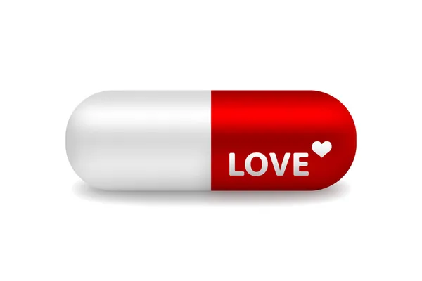 Píldora vector del amor — Vector de stock