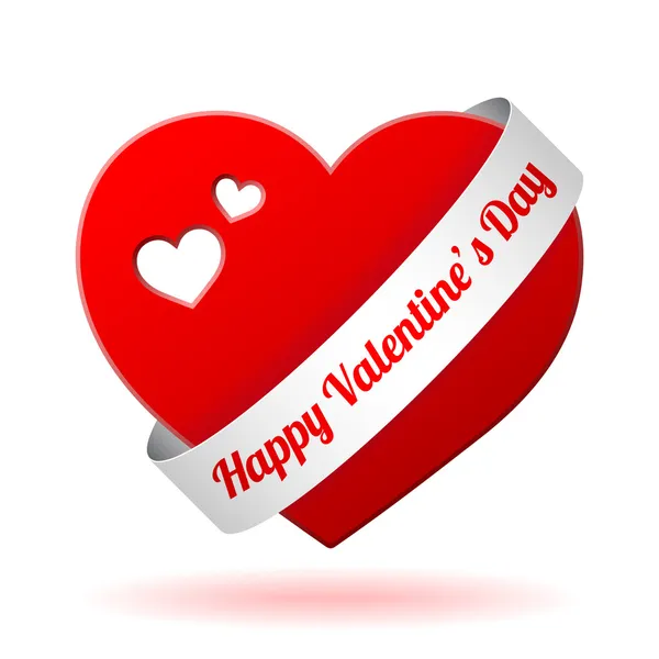 Vector red valentine heart — Stock Vector