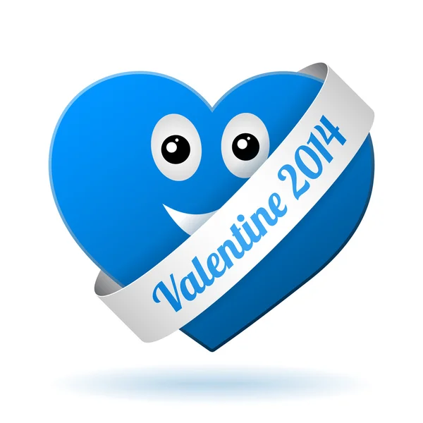 Vector boy valentine heart — Stock Vector