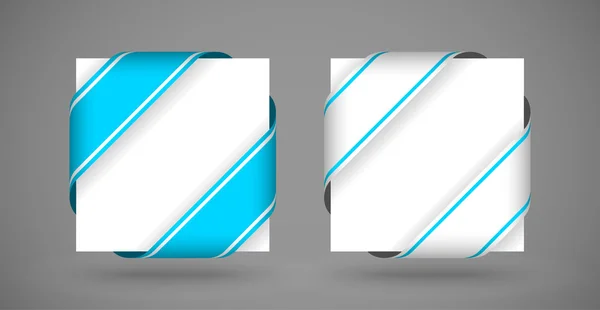 Vector azul y blanco cintas de esquina de Navidad — Vector de stock