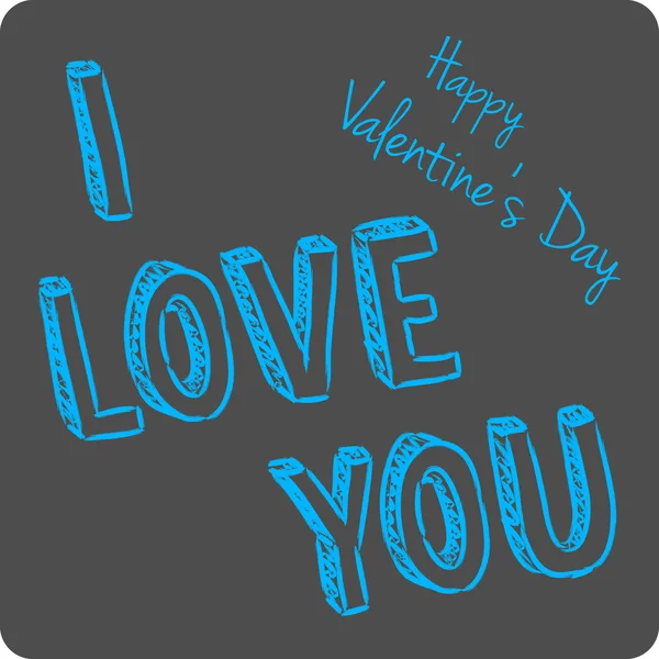 Vector handwritten valentine greeting — Stock Vector