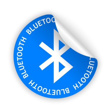 vektör bluetooth bükülmüş sticker